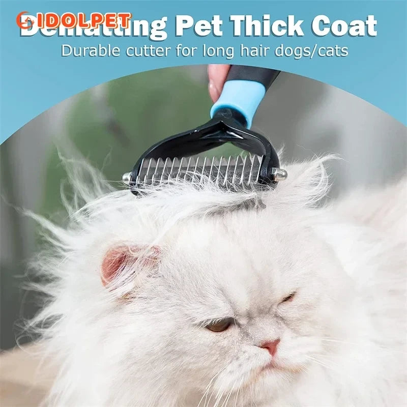 Dual-Sided Pet Deshedding Brush