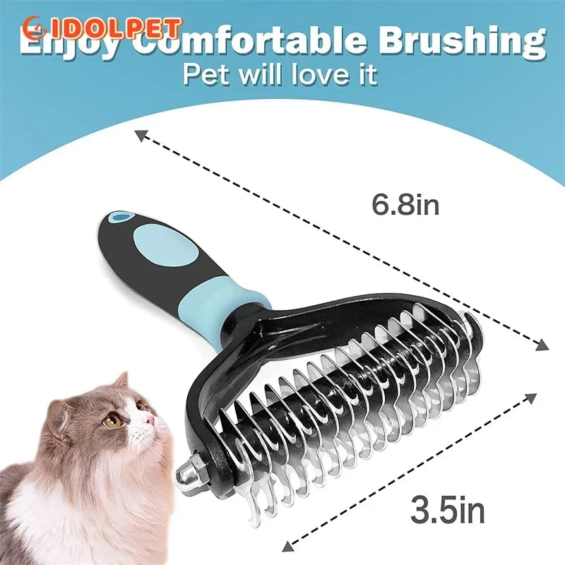 Dual-Sided Pet Deshedding Brush