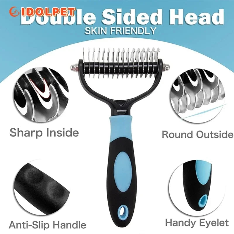 Dual-Sided Pet Deshedding Brush