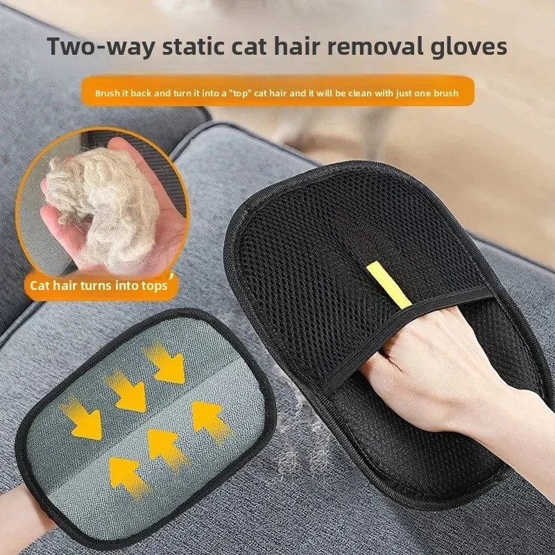 Pet Hair Removal Gloves — Gentle Grooming for Dogs & Cats