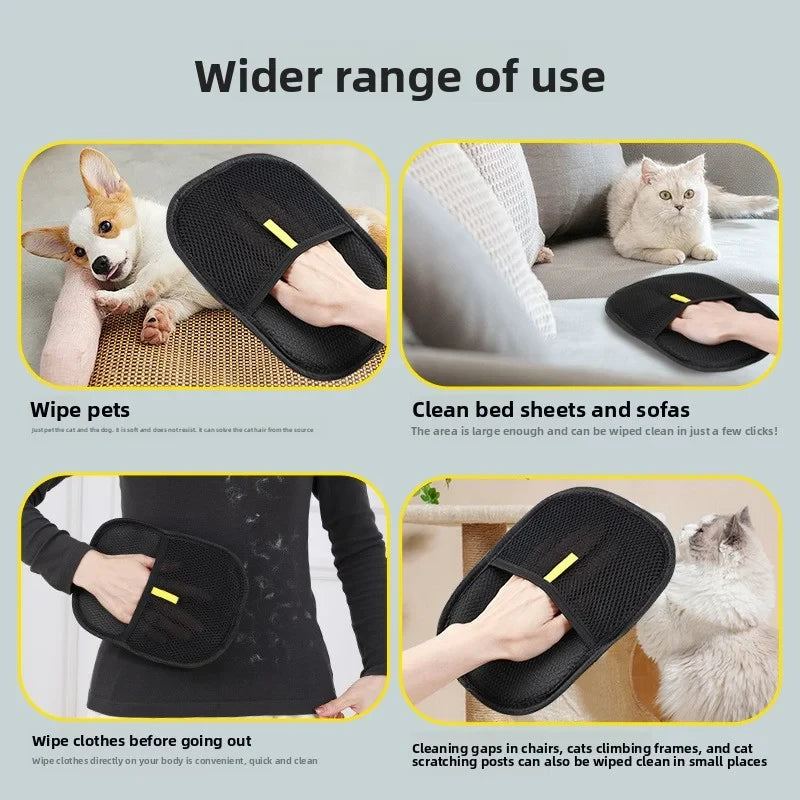 Pet Hair Removal Gloves — Gentle Grooming for Dogs & Cats